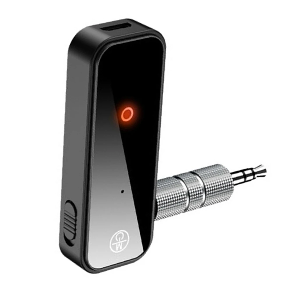 Bluetooth-Compatible 5.0 Audio Transmitter 2 in 1 Wireless Receiver 3.5mm Jack Aux Dongle for Handsfree Call for Car Audio Music