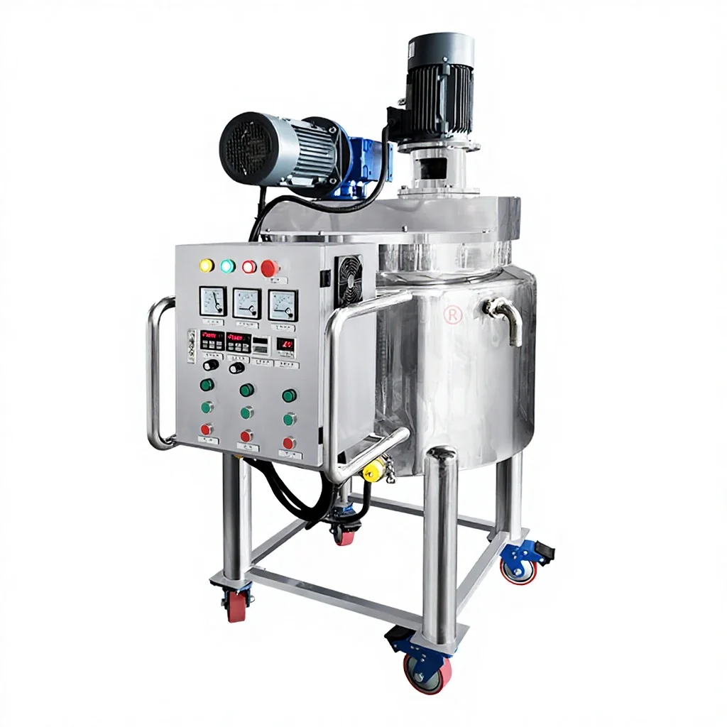 Heating 300l Liquid Mixing tank with Agitator Hand Wash Liquid Soap Making Machine Mixer
