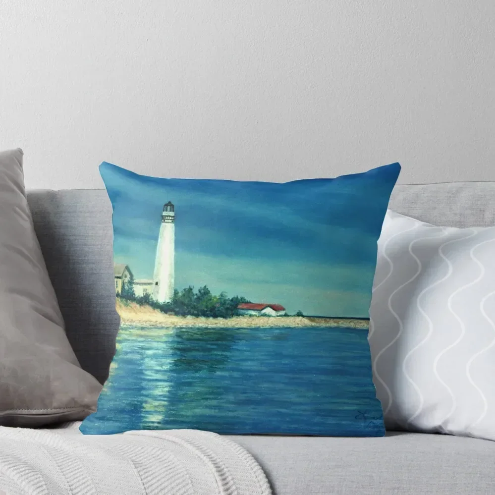 

South Manitou Lighthouse Throw Pillow Christmas Pillowcase Cushions For Decorative Sofa autumn pillowcase pillow