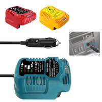 For Dewalt/MAKITA/Milwaukee 18V 20V Battery Replacement Charger Portable Mini Fast Charger Car Charger Cigarette Lighter Plug