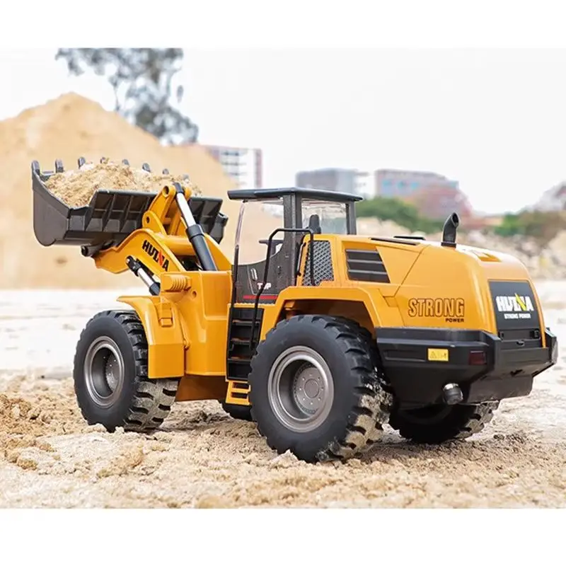 Huinana 583 Remote Control Large Size Alloy Loader Toy Model Gift Realistic Simulation Backhoe Design For Kids And Hobbyists