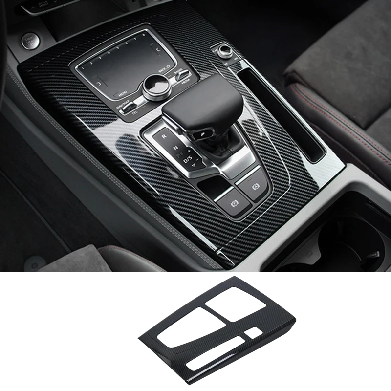 Gear Shift Position Panel Center Console Gearshift Both Side Panel Decoration Cover Trim For Audi Q5 FY 2018 2019 Interior Kit