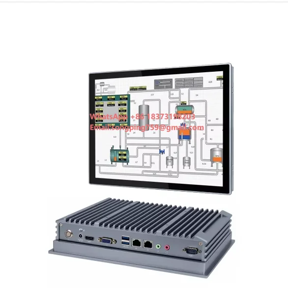 10.4 Inch H Type Industrial Panel PC Embedded Touch Screen IPS Display 1024x768 IP65 Fanless HMI USB3.0 RS232 Realtek Audio