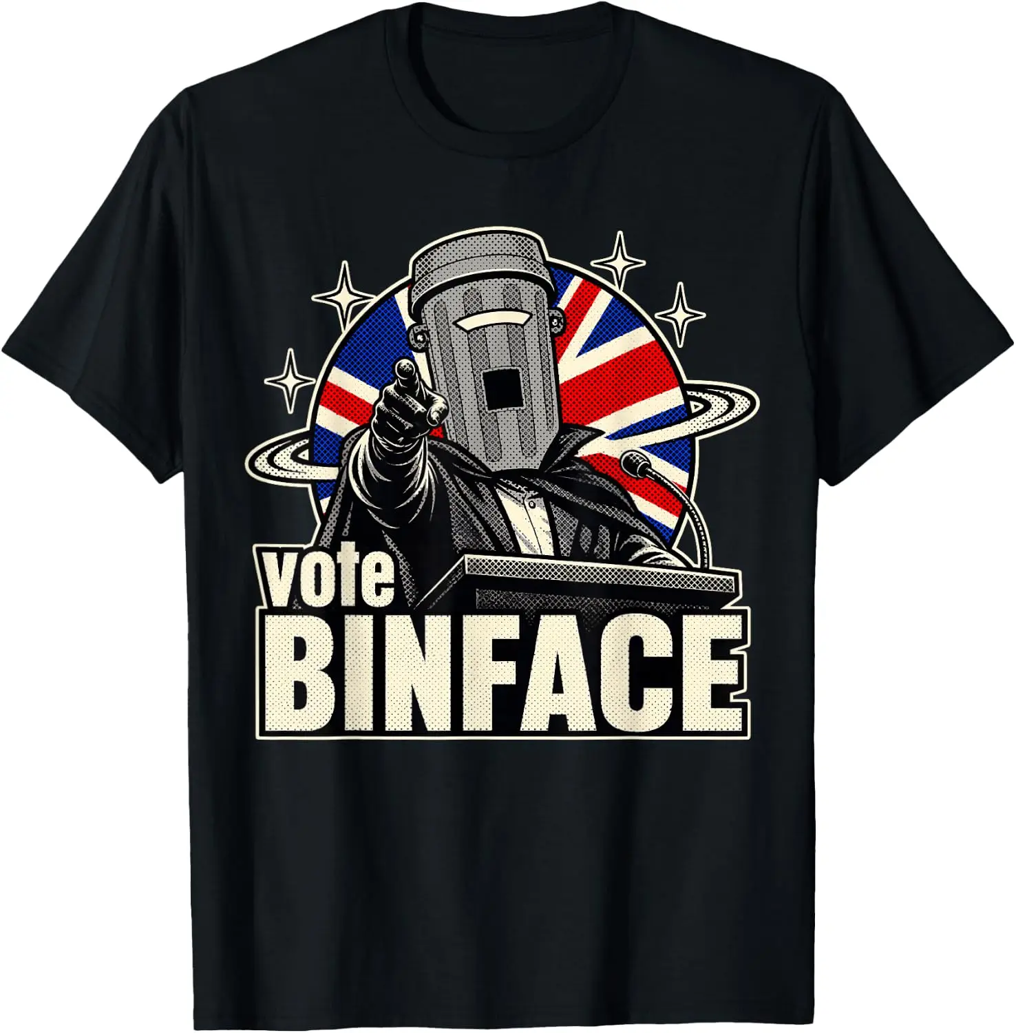 Count Shirt Vote Binface Anti Farage T-Shirt 100% Cotton Trendy Y2K Short-Sleeve Tee-Soft, Quick-Drying, Moisture-Wicking; Ideal