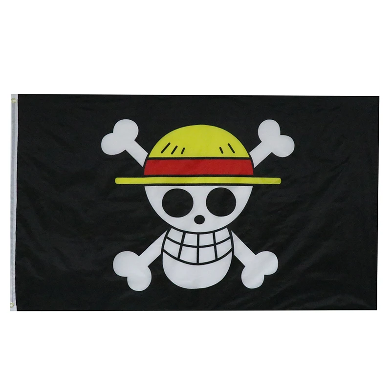 Anime One Piece Monkey D Luffy Skull Flag THOUSAND SUNNY Pirate Ship Flag Sailing Adventure Flag Home Decoration Flag 90x150cm