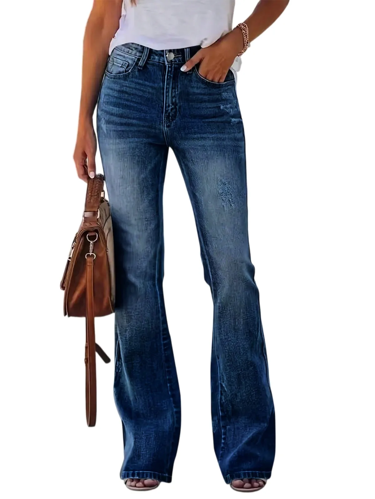 

Новые популярные женские джинсы с рогами, универсальные утягивающие джинсовые брюки с высокой талией, узкие повседневные офисные женские облегающие джинсовые брюки с подтяжкой ягодиц 2025