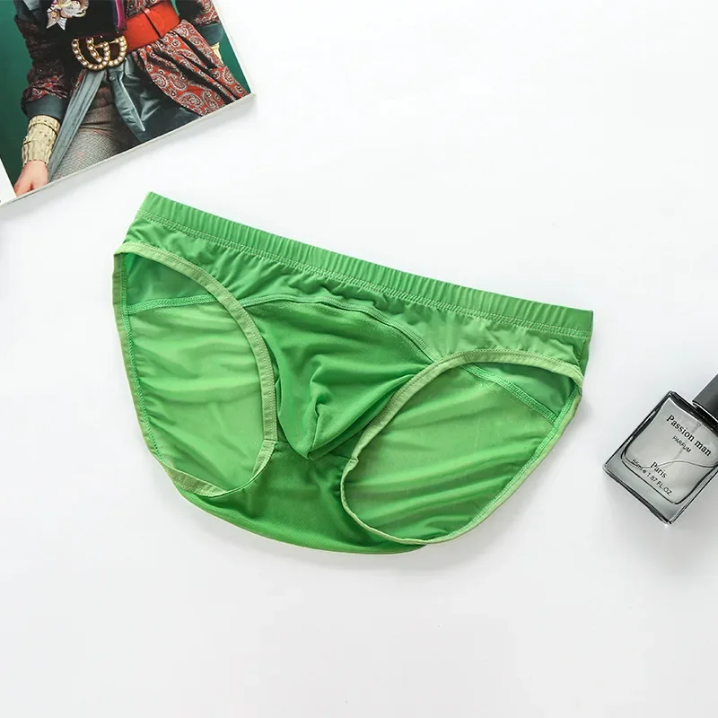 

Men's Sexy Briefs Gays Low-rise U Convex Pouch Underwear Comfortable Mesh Transparent Thin Quick Dry Cool Feel Sports Underpants