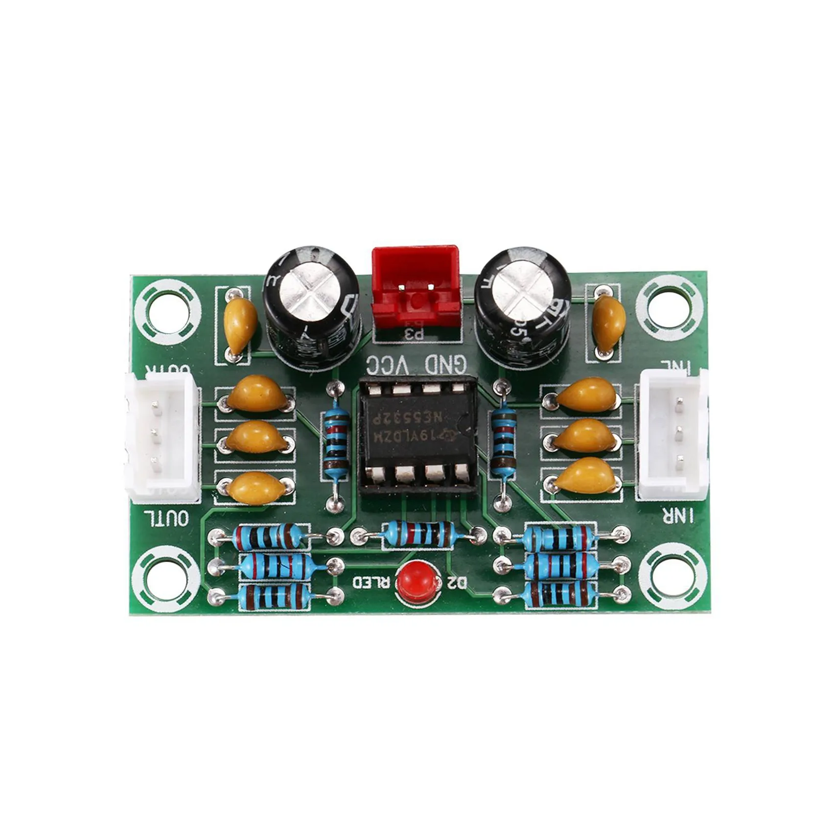 4X Mini Preamp Op Amp وحدة مكبر للصوت ثنائي القناة NE5532 المضخم لهجة مجلس 5 مرات الجهد واسعة 12-30 فولت-BCBW