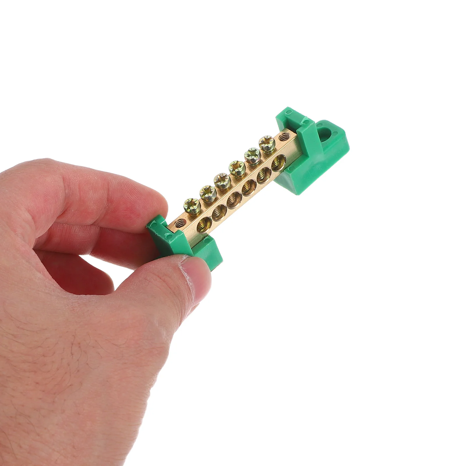 

3Pcs Copper Terminal Blocks Fixed Ground Rod Power Distribution Block Electrical Panel Terminal Connector Strip Jumper Insert