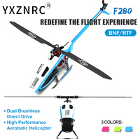 YXZNRC RC Helicopter F280 2.4G 6CH 6-Axis Gyro 3D6G Dual Brushless Direct Drive Motor