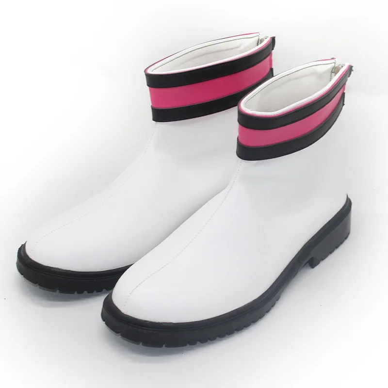 Shuriken Sentai Ninninger Momoninger Cosplay Shoes Anime Cosplay White Boots Halloween Party PU Shoes Big Size Custom Made