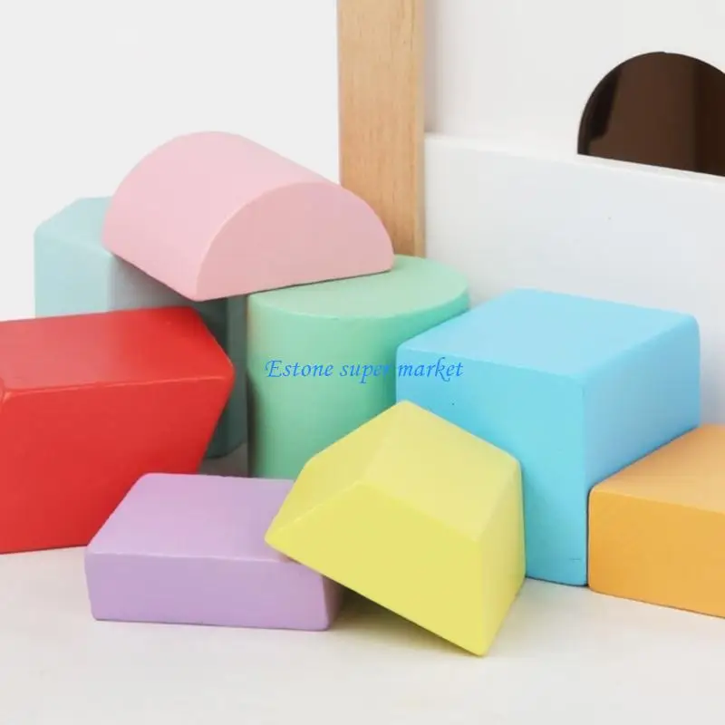 090B شكل ألغاز مطابقة للأطفال الصغار ، والأطفال ، ولعب التعلم المبكر الخشبي للطفل