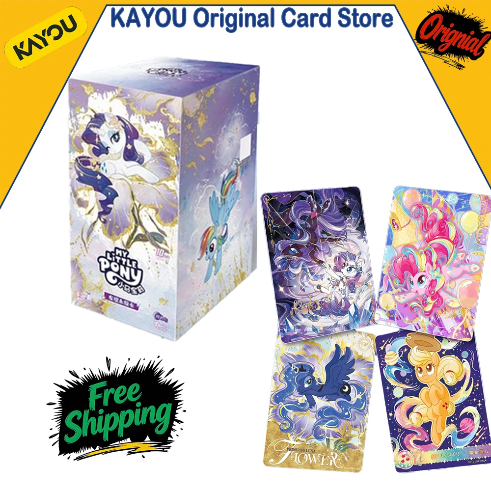 genuine-kayou-my-little-pony-vol11-glowing-moon-pack-cards-friendship-is-magic-anime-collection-cards-toys-birthday-gifts