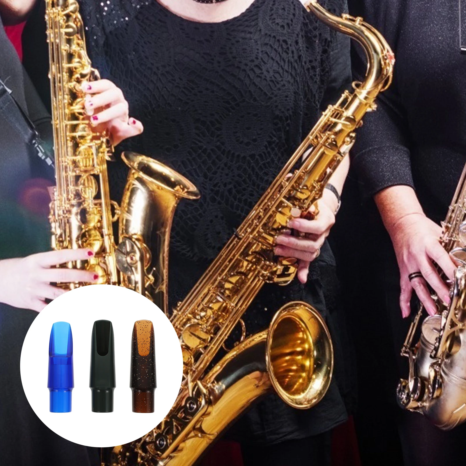 

3pcs Alto Saxophone Mouthpieces High Quality Plastic Replacement Heads Airtight Design Pure Tone Long Lasting Performance