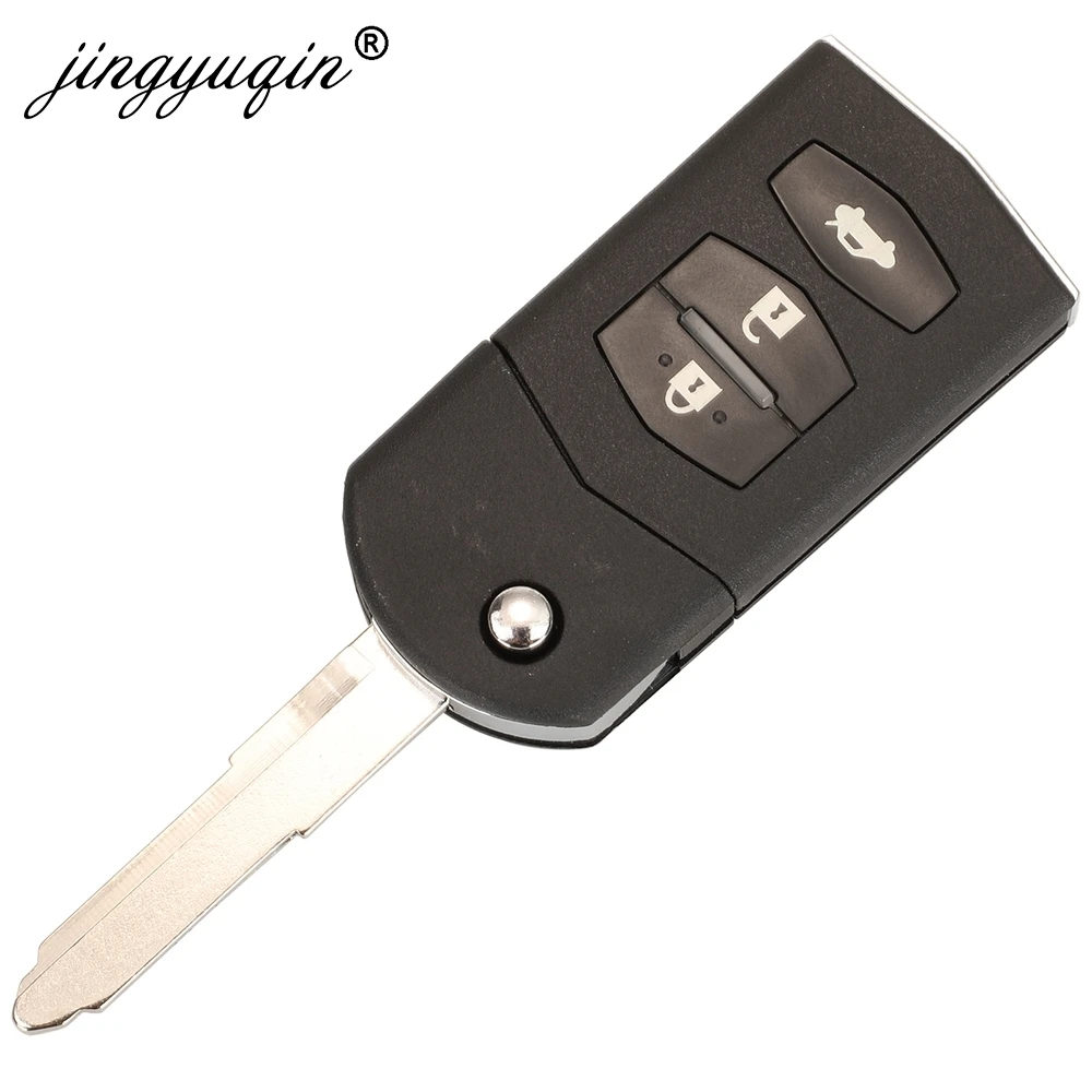 jingyuqin SKE126-01 2/3 Buttons Flip Car Remote Key for MAZDA 2 M2 Demio / 3 M3 Axela/ 5 M5 Premacy / 6 M6 Atenza 8 M8 MPV CX7