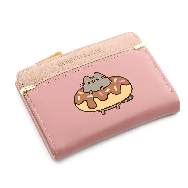 Pusheen Girls Cartoon Cute Wallet Children Anime Printed Coin Purse Kids Fashion Casual Accessories Money Bag Handbags Gift 2024