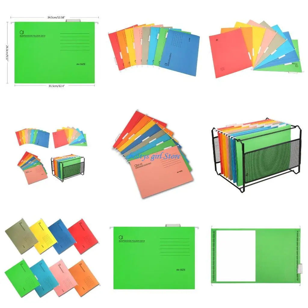 

C7AB 8Pieces Letter Size Suspension Files Filing Cabinet Suspension Files with Tabs for School Work Office File Organization