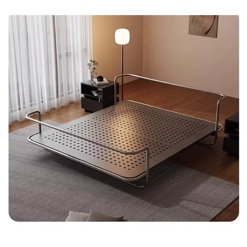 FY Modern Home Bedroom Furniture  Luxury Antique Vintage Stainless Steel Metal Double Bed Frame, Queen King Size Adult Bed Frame