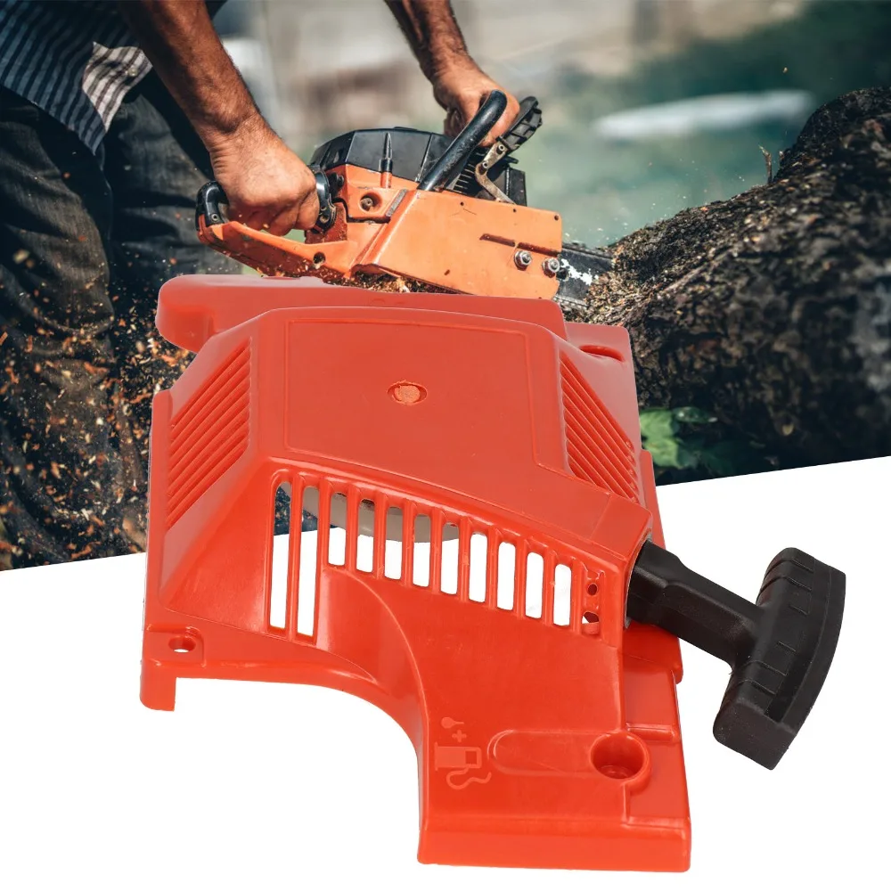 Orange Recoil Pull Starter ABS Compact Recoil Starter Assembly Easy to Install Ventilated for Husqvarna 50 51 55 Rancher EPA EU1