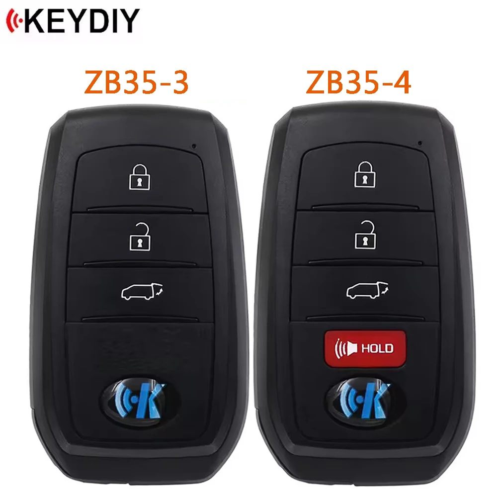 1 Piece KEYDIY ZB35-3 ZB35-4 Universal Smart Remote Key KD ZB Series for Toyota Style for KD-X2 KD-MAX Key Programmer