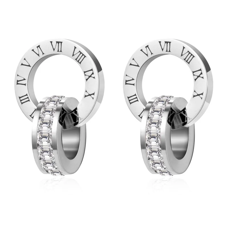 Luxury and Elegant Roman Numeral Earring Lady Fashion Earrings Popular Wedding Jewelry