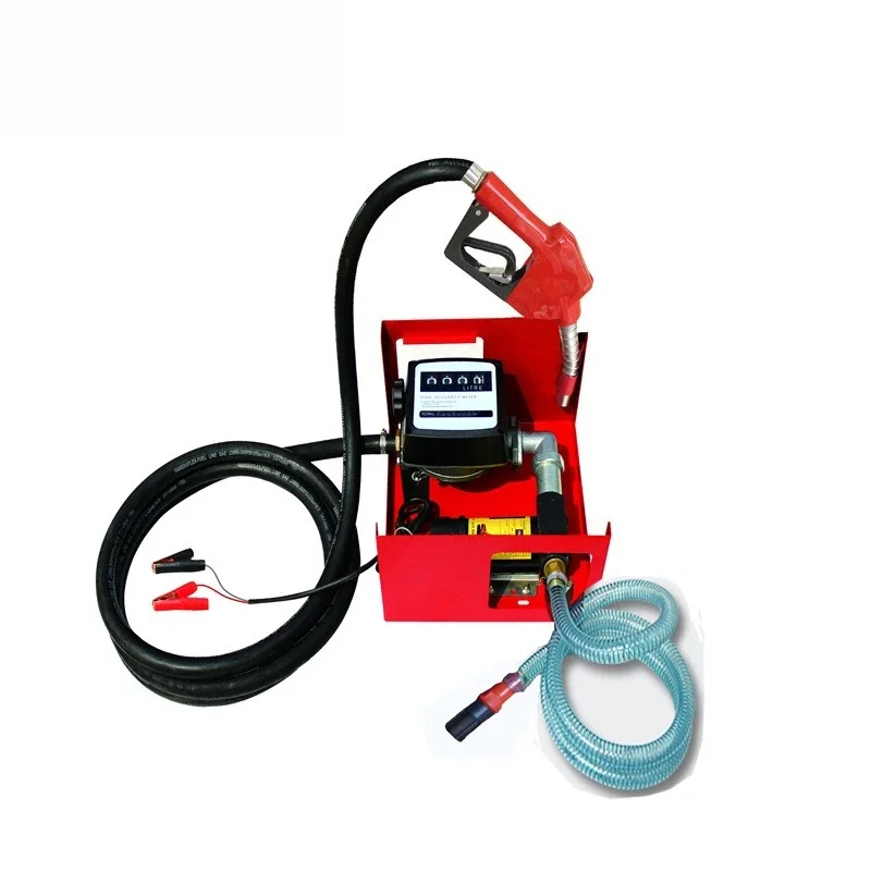Useful DC Metering Fuel Pump 12V 24V with Self-sealing Oil Gun Small Size Portable High Head Electric
