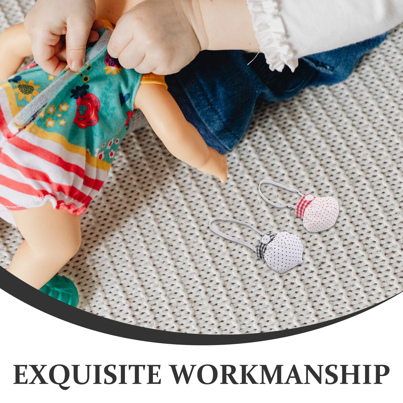 หมวกเชฟจิ๋ว 2 ชิ้น สำหรับตุ๊กตาขนาด 10-15 ซม. ของเล่นสวมบทบาท งานประดิษฐ์ DIY อุปกรณ์เสริม ชุดแต่งกายสัตว์เลี้ยง ชุดเล่นบทบาทสมมติในครัว