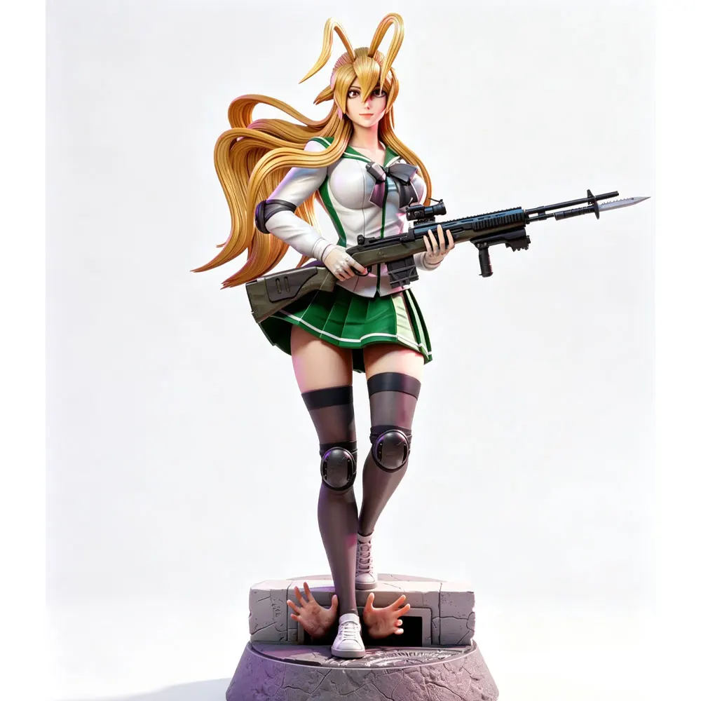 1/24  75mm  Female Warrior Resin Model Kits  3D Printed Gray Model Figurine DIY Doll Model Unassembled And Unpainted