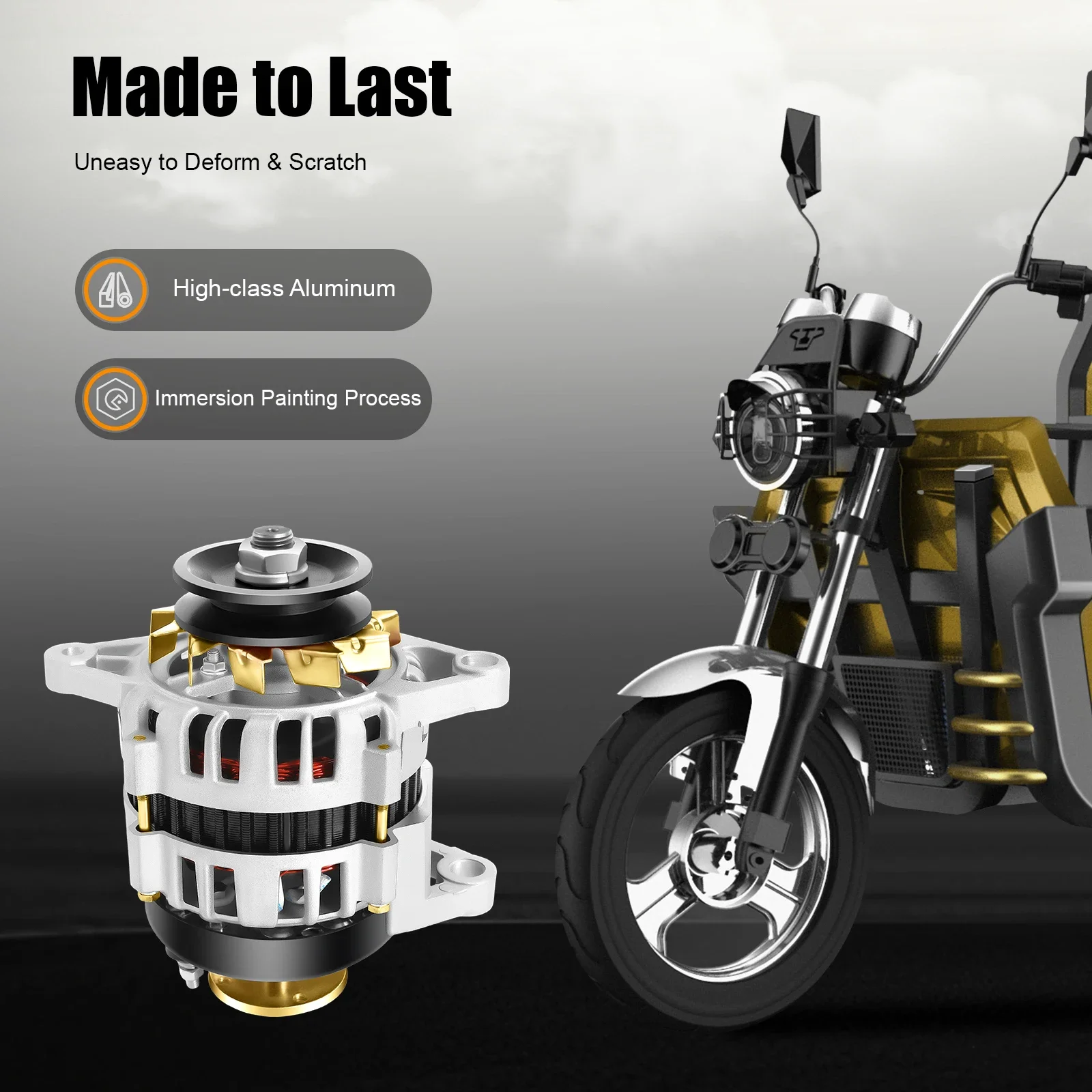 

2000W Permanent Magnet Two-wheel Generator Agricultural DC 12V Generator
