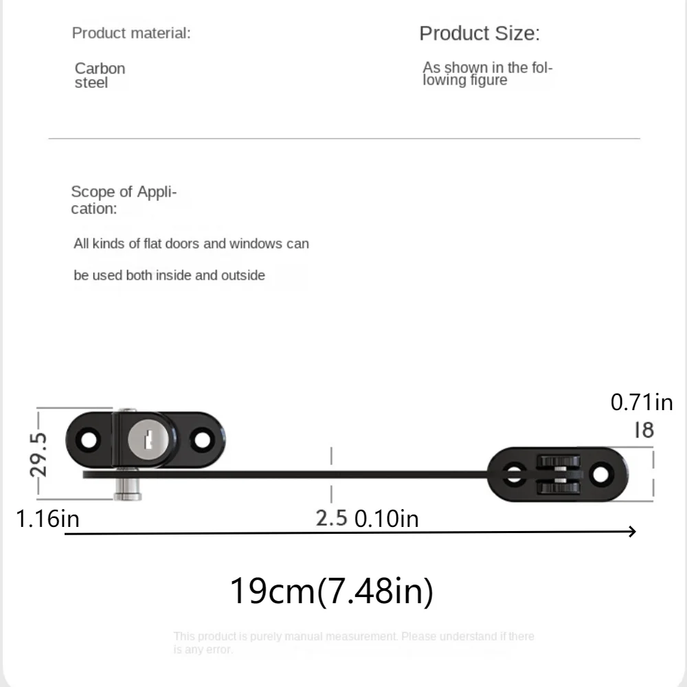 Cerradura de seguridad para niños, tamaño límite de apertura de ventana, soporte de viento, apertura interior, multiengranaje, bloqueo de seguridad para niños, cerradura de ventana duradera de acero para el hogar