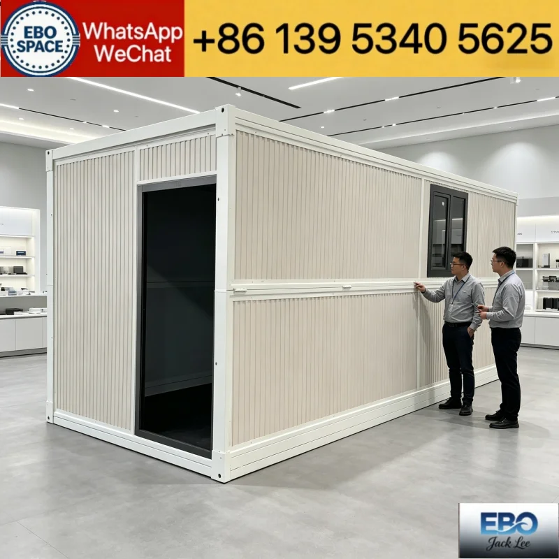 Fireproof Expand Modular Prefab Villa Reinforced Sandwich Panel Suitable For Street Retail Kiosk Small Cafe Commercial Mobile Sh