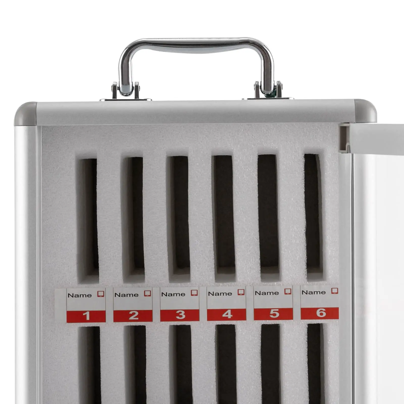 Aluminum Alloy Lock Box - Cell Phone Storage Cabinet with Safety Lock - Wall Cellphone Locker for Classroom - 12 Slots (Style 2)