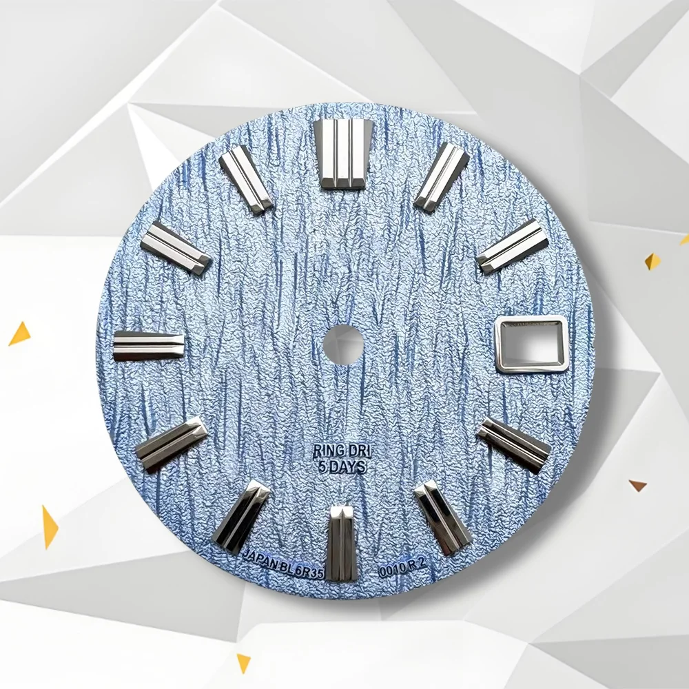 High Quality 28.5mm GS Logo Glacier Dial Suitable For NH35/NH36 Japan Movement Watch Modification Accessories