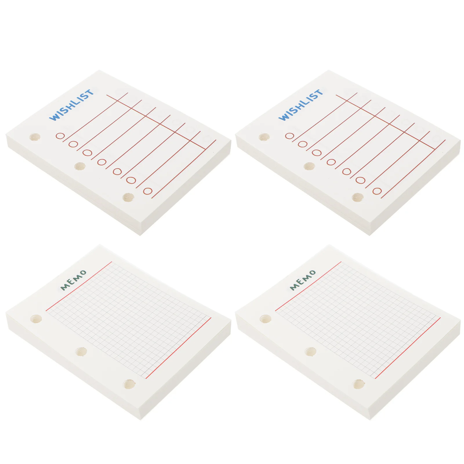 

4 Pcs Planner Notebook Inner Paper A5 Size Detachable Refill Supplies Writing Papers Loose Leaf Student Office Travel Hard