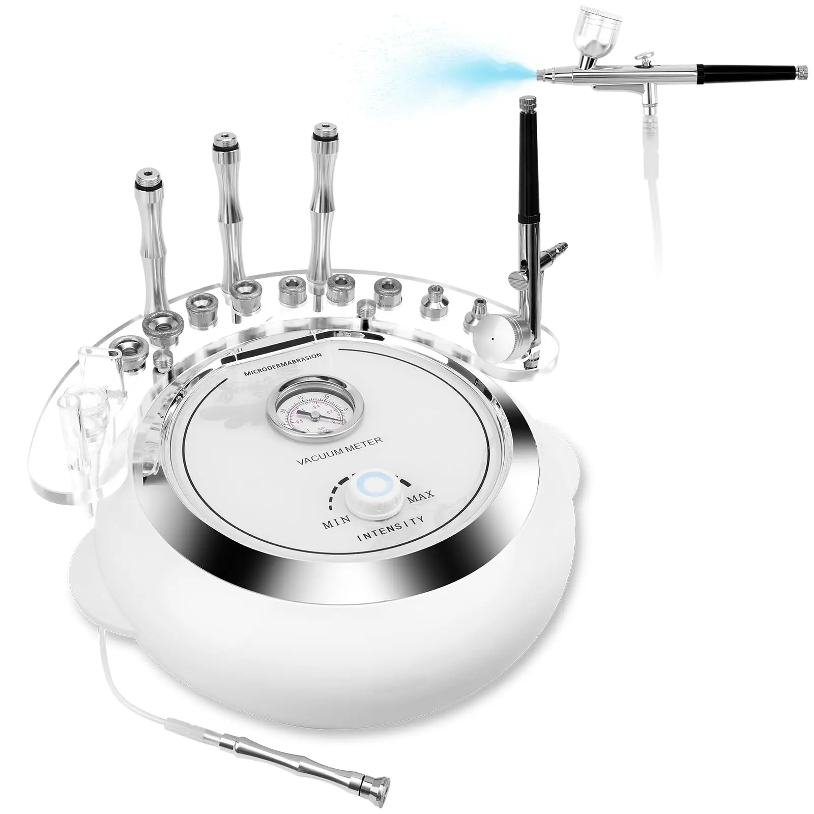 3 in 1 Microdermabrasion Machine, 65-68cmhg Vacuum Suction Power Facial Clean Diamond Machine with Spray Gun for Home Use, Salon