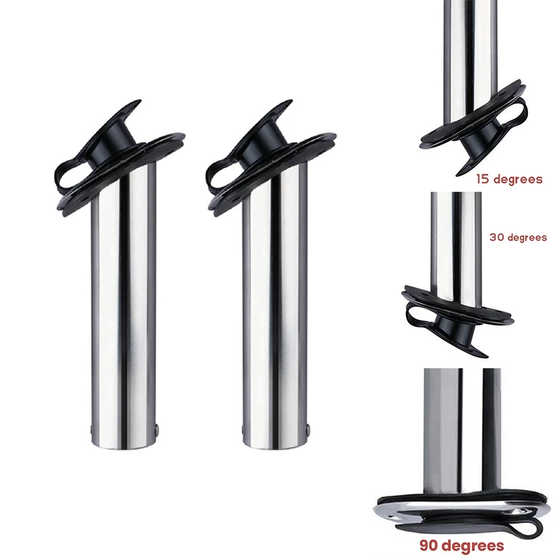 

Fishing Rod Holder Stainless Steel Embedded Fishing Rod Holder For Marine Boat Accessories,2PCS