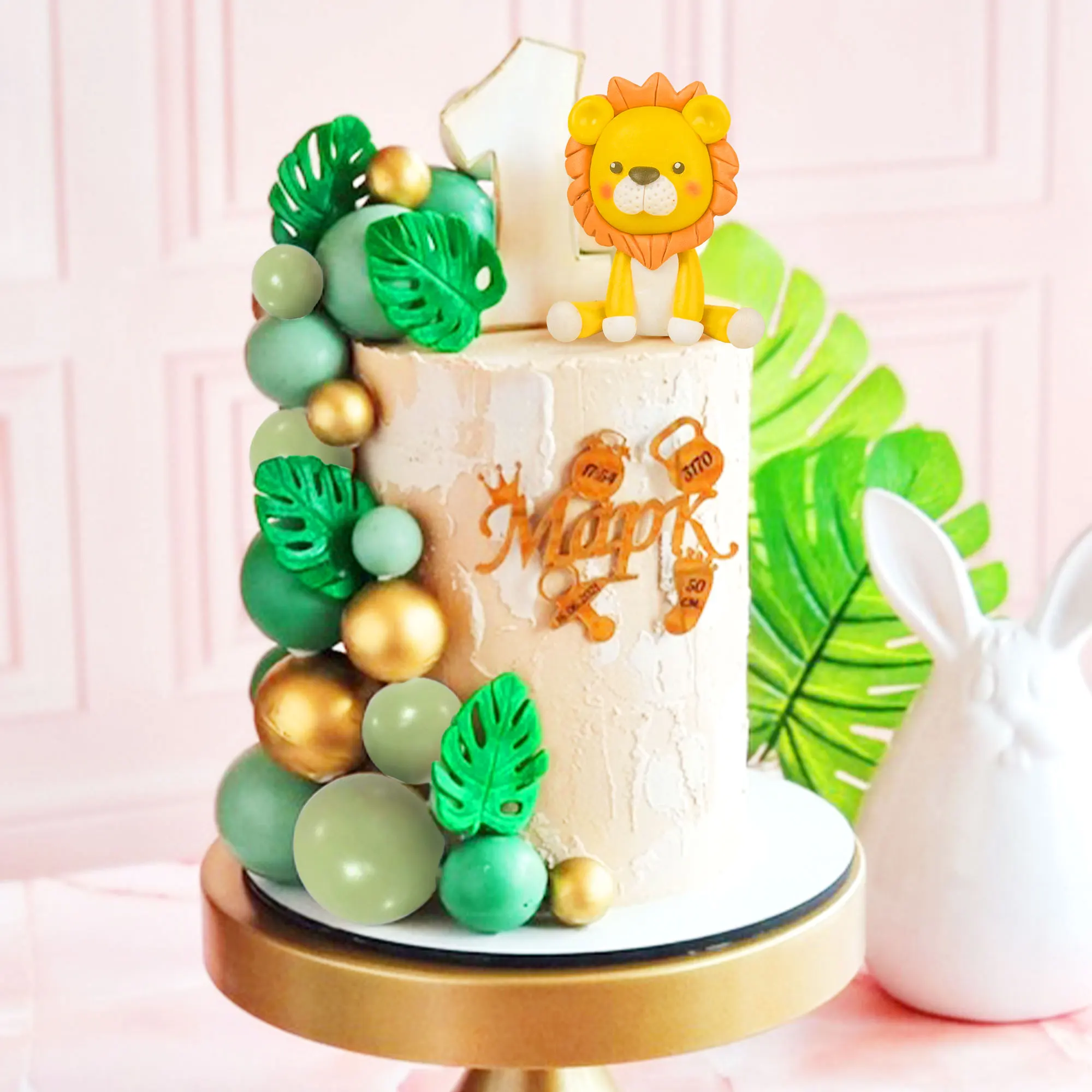 LaVenty Löwe-Kuchenaufsatz, Löwe-Geburtstagsdekoration, Safari-Tier-Kuchenaufsatz, Safari-Kuchenaufsatz, Wild One-Kuchenaufsatz – Detail 4
