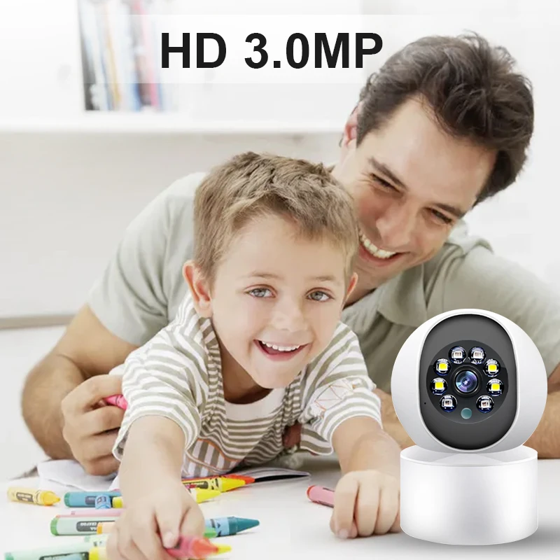 Indoor 5MP WiFi Camera Baby Monitor Wireless Ai Auto Tracking Night Vision Home Security Surveillance IP PTZ Camera
