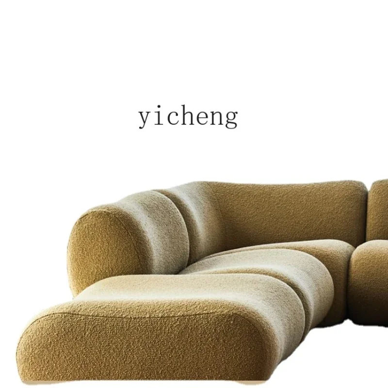 XL French Module Small Apartment Luanji Fabric Cat's Paw Living Room Simple Faux Leather