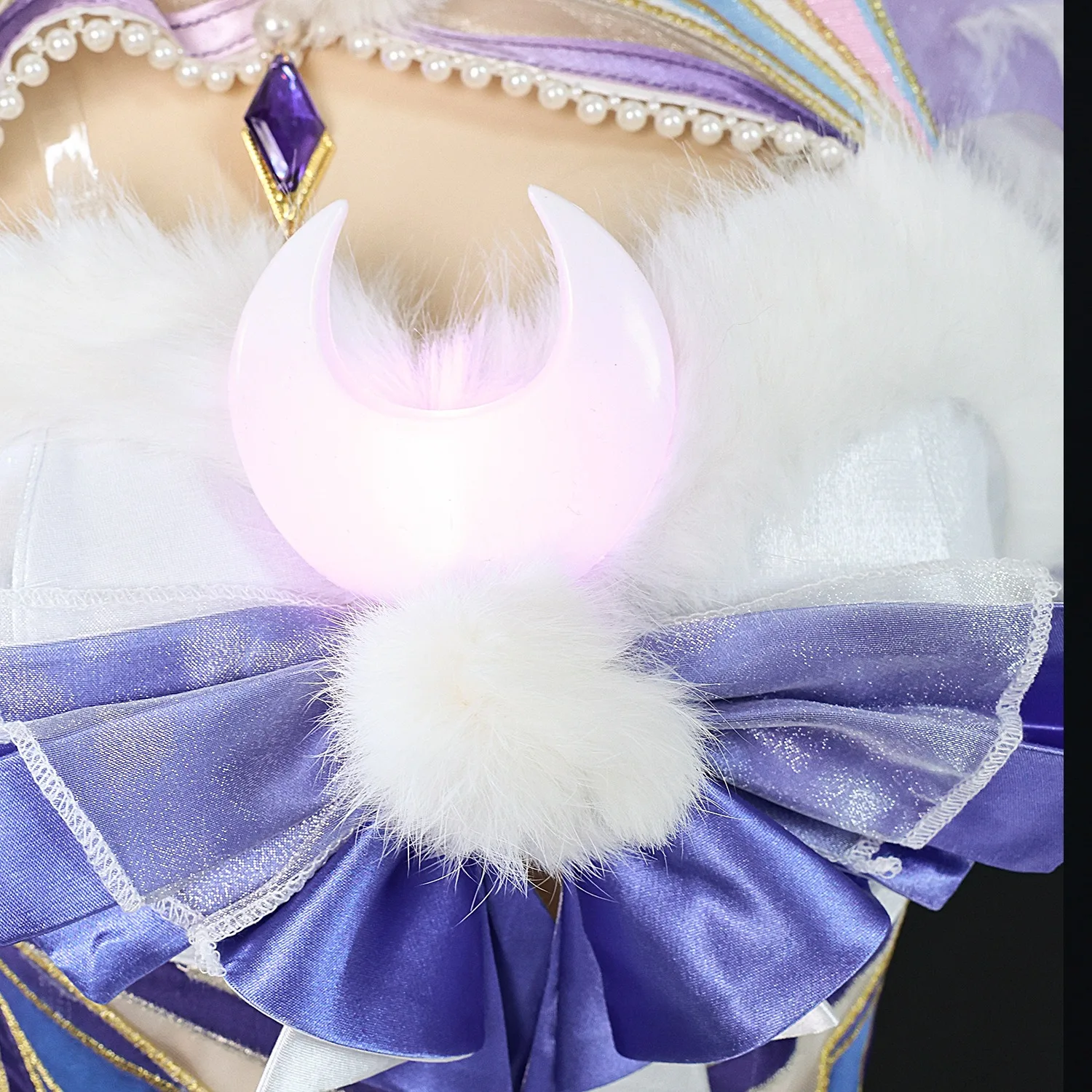 Yin Ziping Cosplay Costume Game NARAKA: BLADEPOINT ANSIVO-R Ziping Yin Cosplay Pink Wig Tail Wings