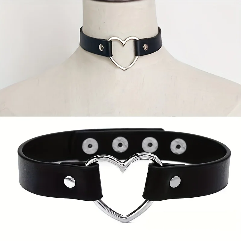 Punk Gothic Style PU Leather Faux Jewelry Collar Bracelet Bangle Bracelet,Male Female Lover Necklace Holiday Party Costume