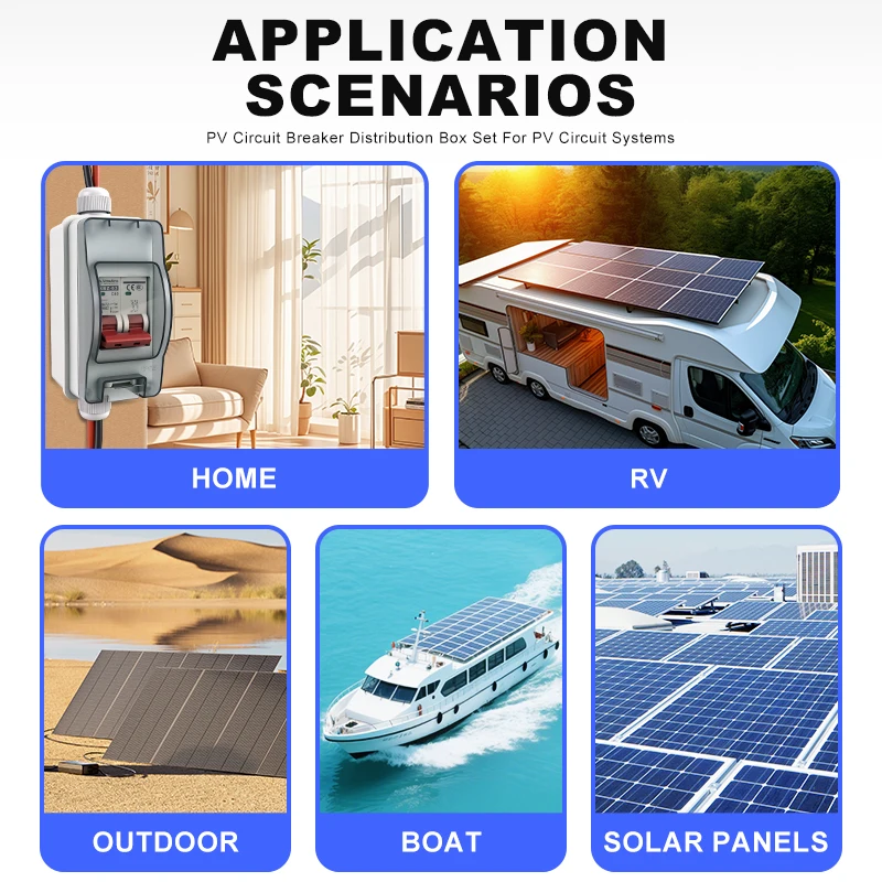 ‌Solar Disconnect Switch Box MCB Mini Circuit Breaker DC500V PV Distribution Box IP65 Waterproof HT-2 Photovoltaic Combiner Box image 6