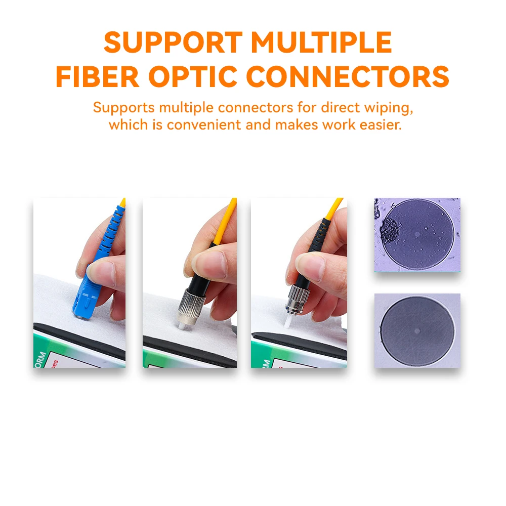 FCST FOCP Fiber Optic Cleaning Wipes Antistatic Dust free Paper Fiber Lint-Free Wipes Optical Fiber Clean Paper Tools FTTH