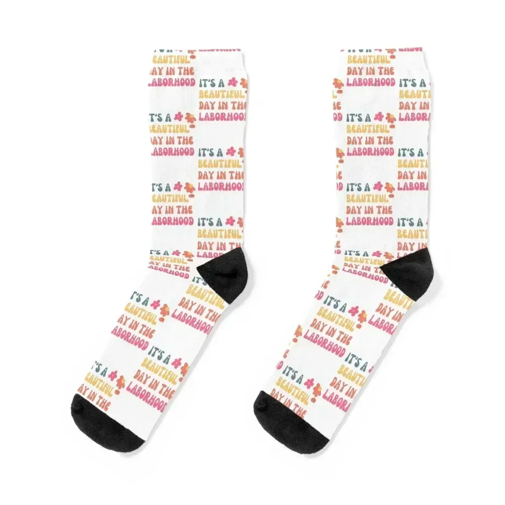 

It's A Beautiful Day In The Laborhood for a L&D Nurse Socks designer brand sheer crazy Man Socks Women's