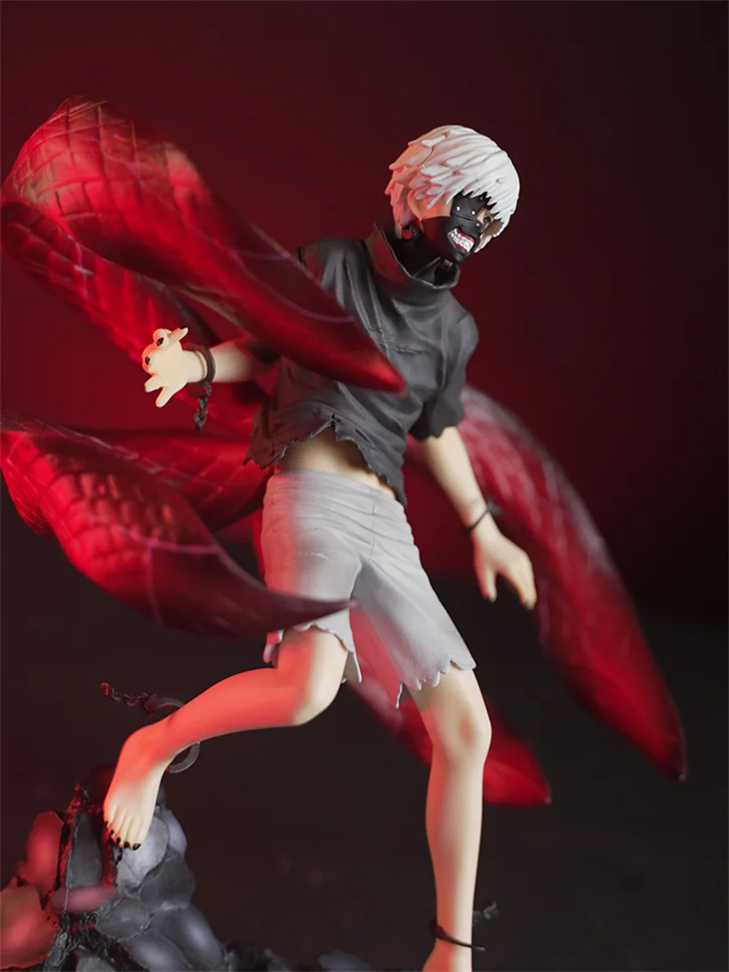 22cm Tokyo Ghoul Kaneki Ken Figure Mask Model Doll Anime Two Heads Statue Ornament Cool Fight Toys Figure Statue Toys Deco