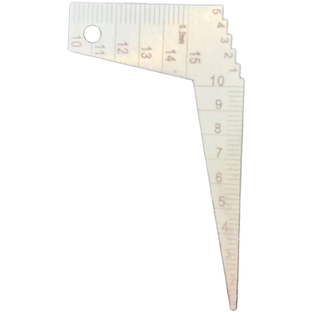 Stainless Steel Feeler Gauge with Linear 0-15mm Scale and 0.2mm Increments for Measuring Small Gaps in Machinery