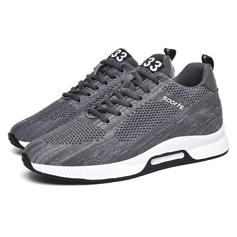 Tênis masculinos respiráveis para elevador, saltos ocultos, sapatos de elevação, palmilha para aumentar, esportes, casual, sapatos de altura, 6cm, 48