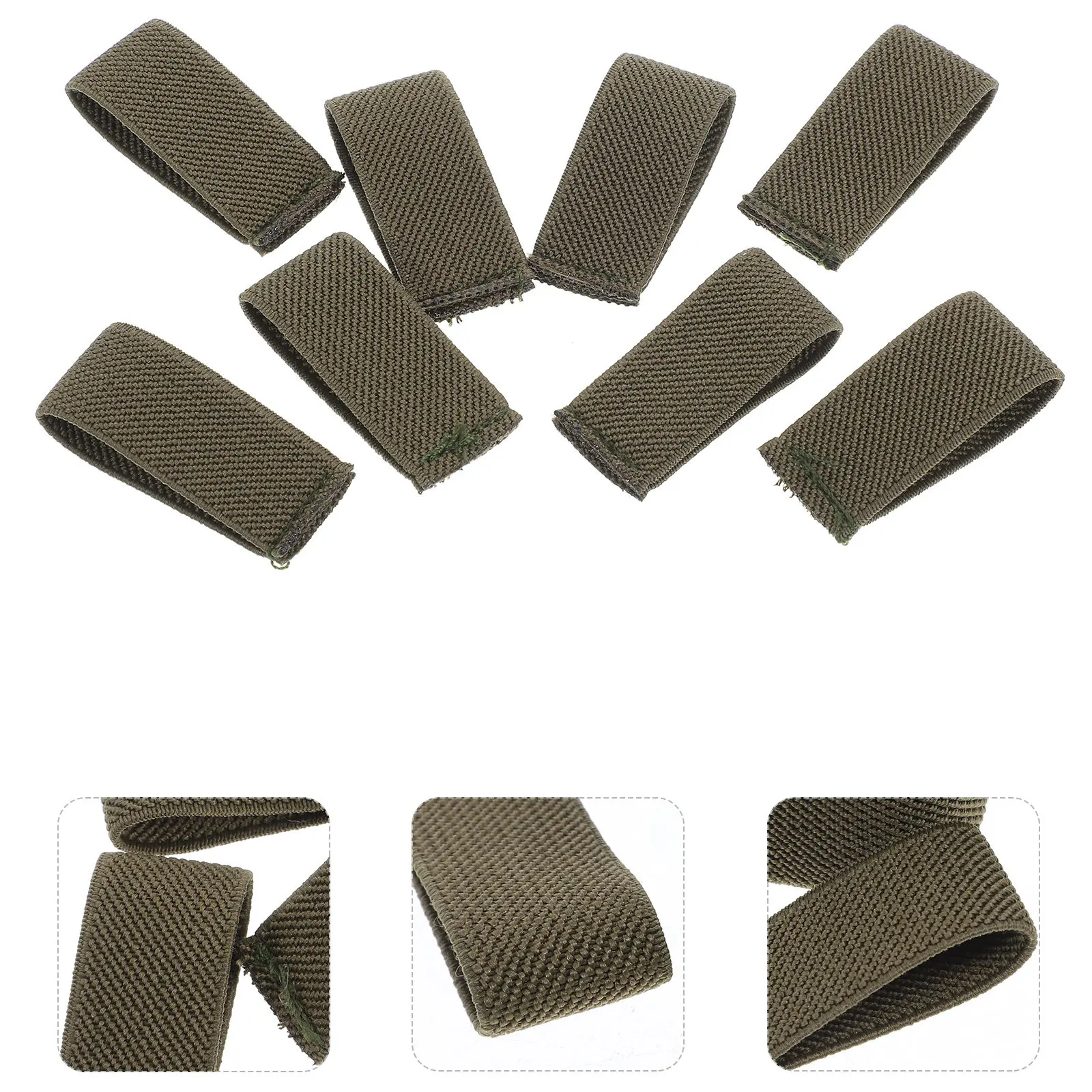 8Pcs Elastic Harness Strap Loops Nylon Backpack Belt Keepers Webbing Strap Retainers for Outdoor Hiking Duty Belt Use