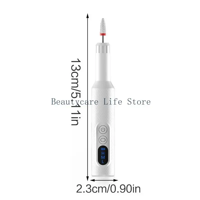 652C Cordless Electric Nail Drill Professional Rechargeable Nail File Machine Sanding for Gel Nails Manicure Polishing