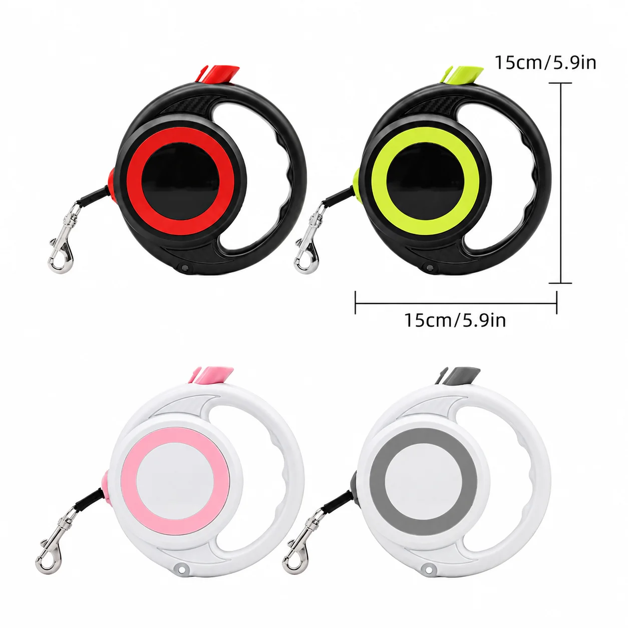 Long Strong Pet Leash For Large Dogs Durable Nylon Retractable Big One-handed Brake Pause Lock Leash for Small & Medium Size Dog